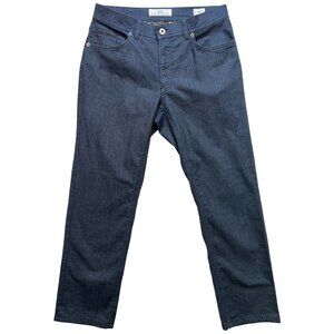 Brax Feel Good Mens Cooper Fancy Regular Fit Straight Jeans Size 32x34 Navy Blue